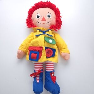 Vintage Playskool Raggedy Ann Dress Me Plush Doll 1991